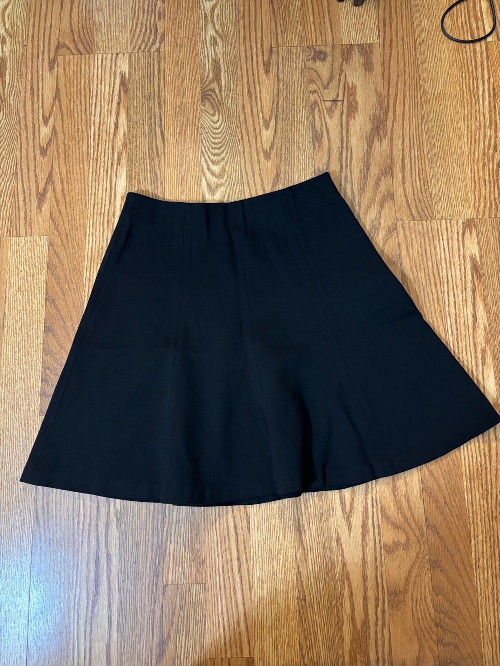 Express Small Black Pleated A-Line Midi Skirt
